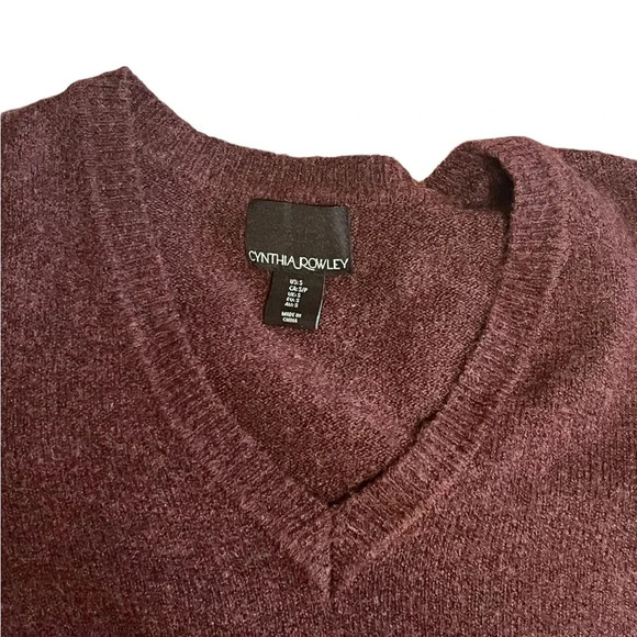 Cynthia Rowley Women's Purple Sweater with Side Slits Size S - Picture 11 of 12